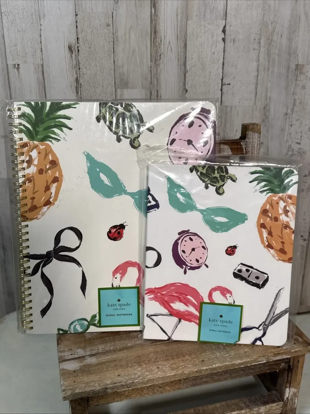 Set Of 2 - Kate Spade Spiral Notebooks Favorite Things- New